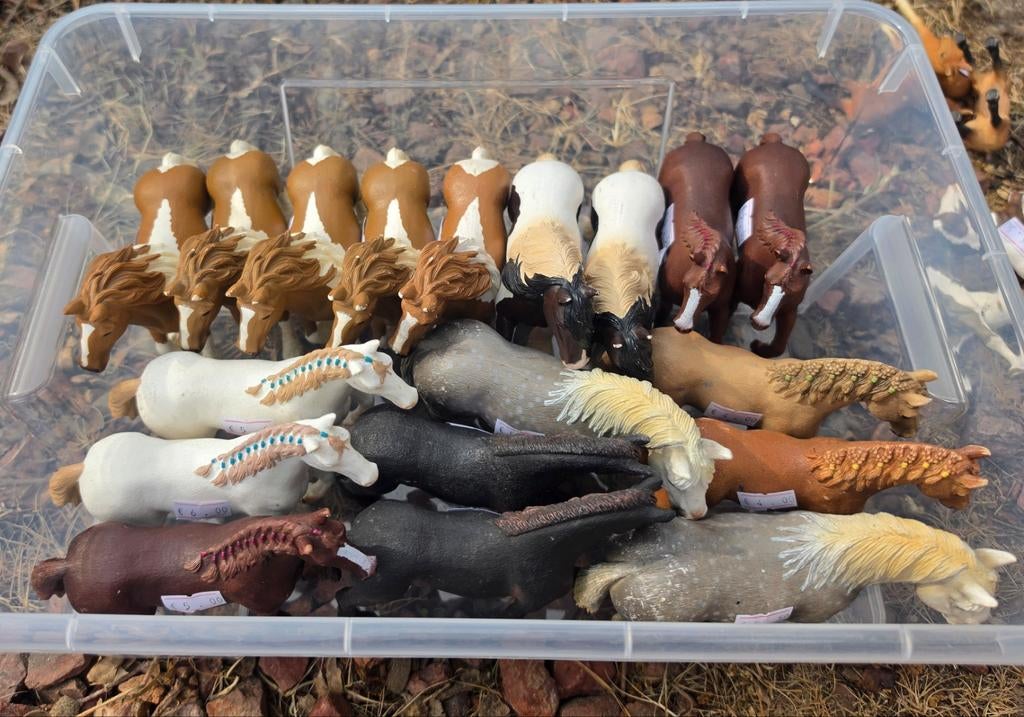 Schleich Tinkers, Engels Volbloeden, Pecherons en Quarters, Ophalen of Verzenden, Zo goed als nieuw, Paard, Beeldje of Figuurtje