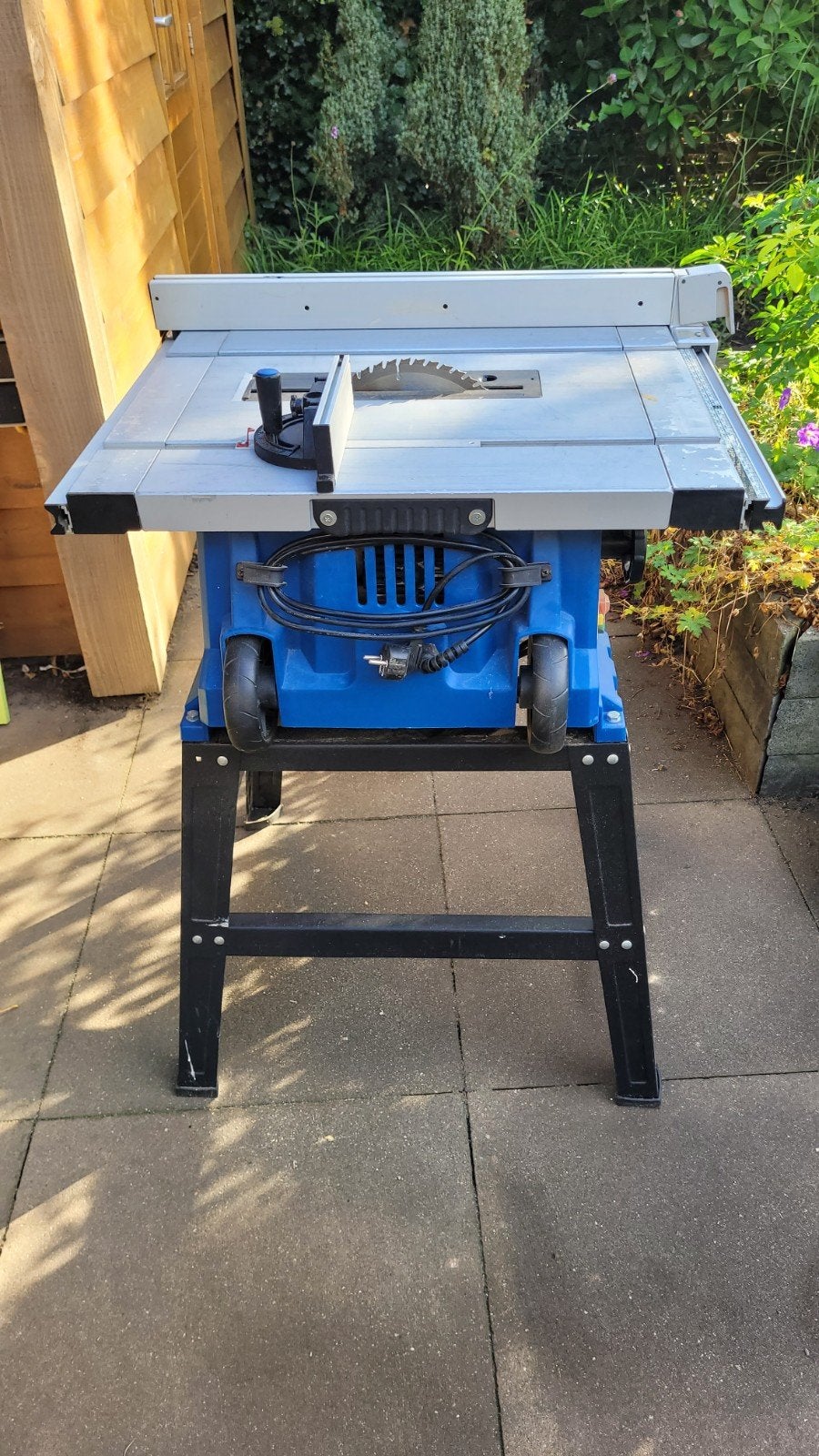 Scheppach HS105 Tafelzaag op onderstel, Ophalen, Gebruikt, Cirkelzaag, 1200 watt of meer