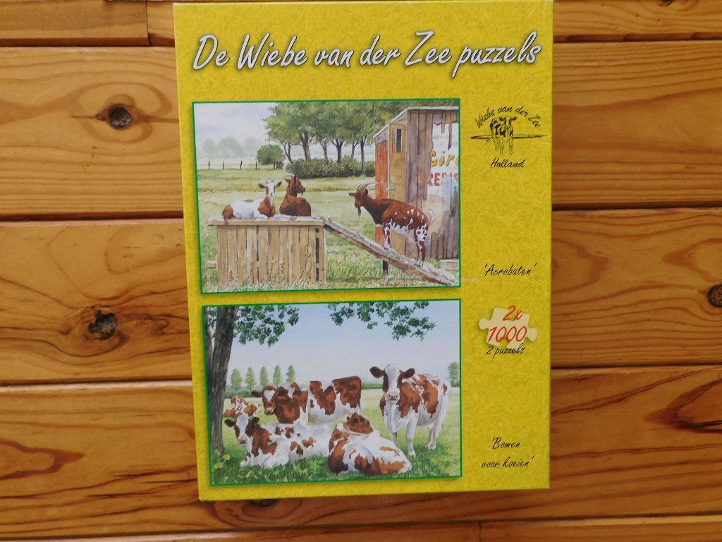 Puzzel 1x 1000 st. Bomen voor Koeien Wiebe v.d. Zee, Ophalen of Verzenden, 500 t/m 1500 stukjes, Zo goed als nieuw, Legpuzzel