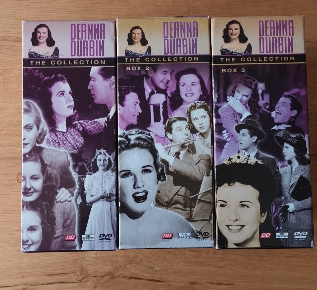 Deanna Durbin 3x dvd-box COMPLETE SET Klassieke films, Engels, Zo goed als nieuw, Complete serie, Alle leeftijden