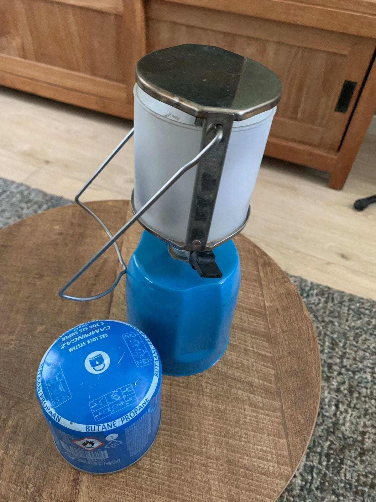Campinggaz gaslamp met gasfles - Ideaal voor kamperen, Ophalen, Gebruikt