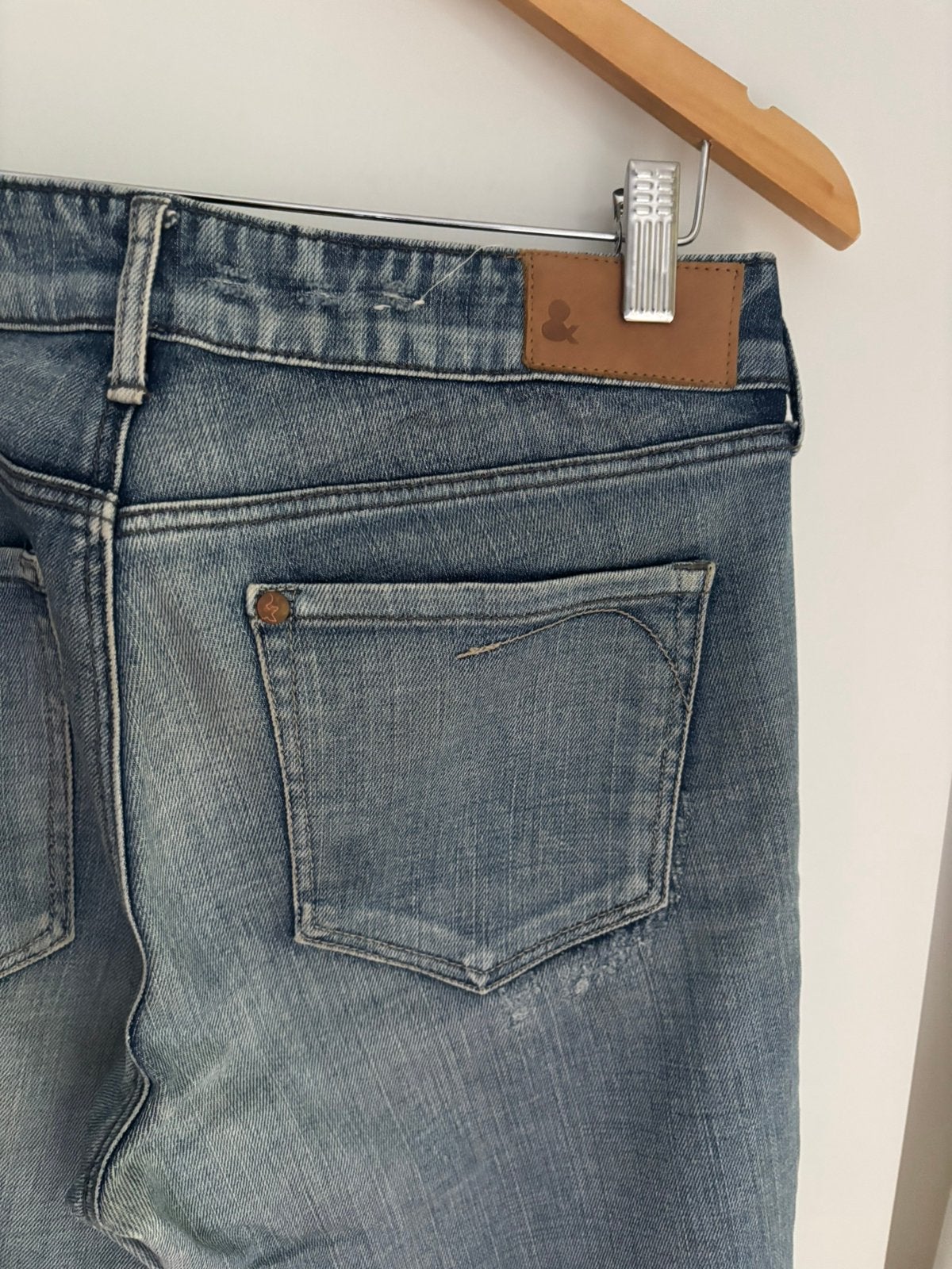 H&M &denim blauwe spijkerbroek, rechte jeans, maat 30, H&M, Blauw, Nieuw, Ophalen of Verzenden