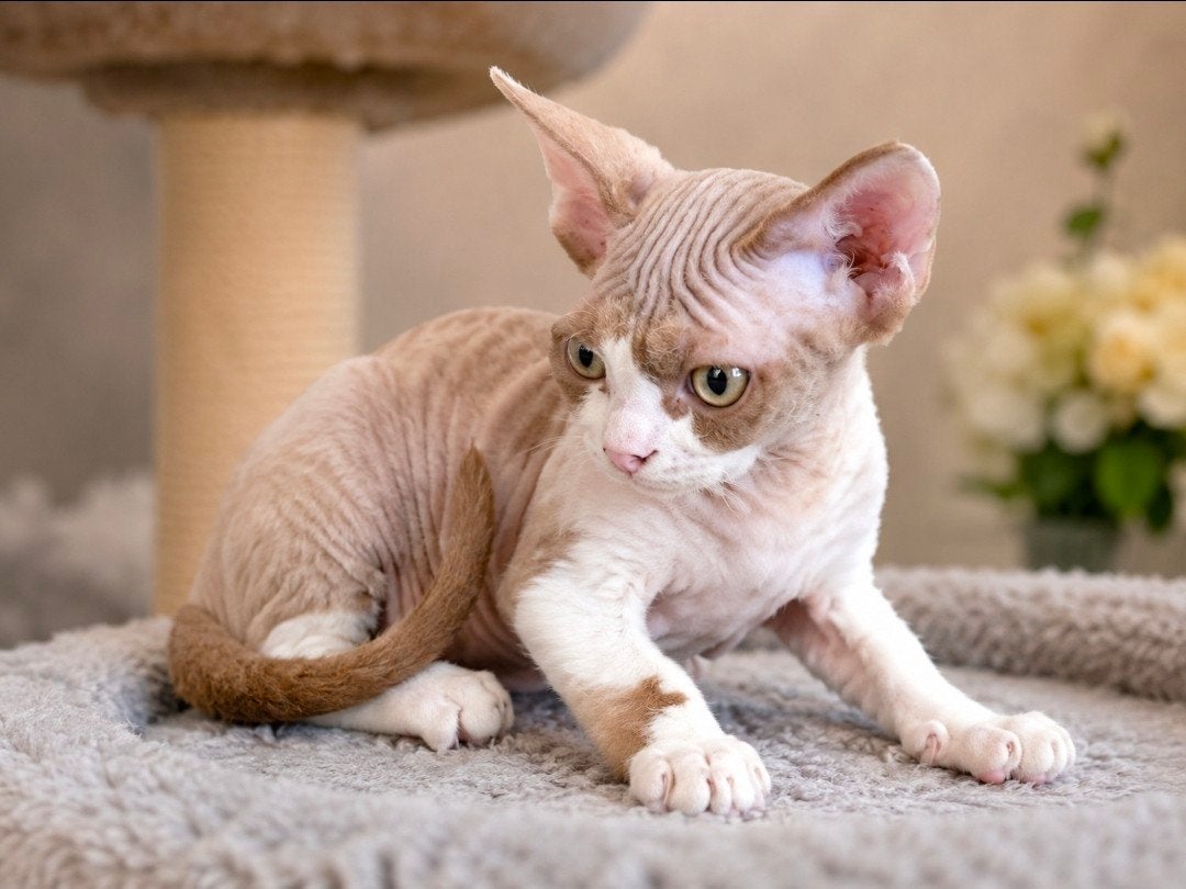 Devon Rex 🩵 Jaxx is erg lief en sociaal katertje, Dieren en Toebehoren, Kater, Gechipt, 0 tot 2 jaar