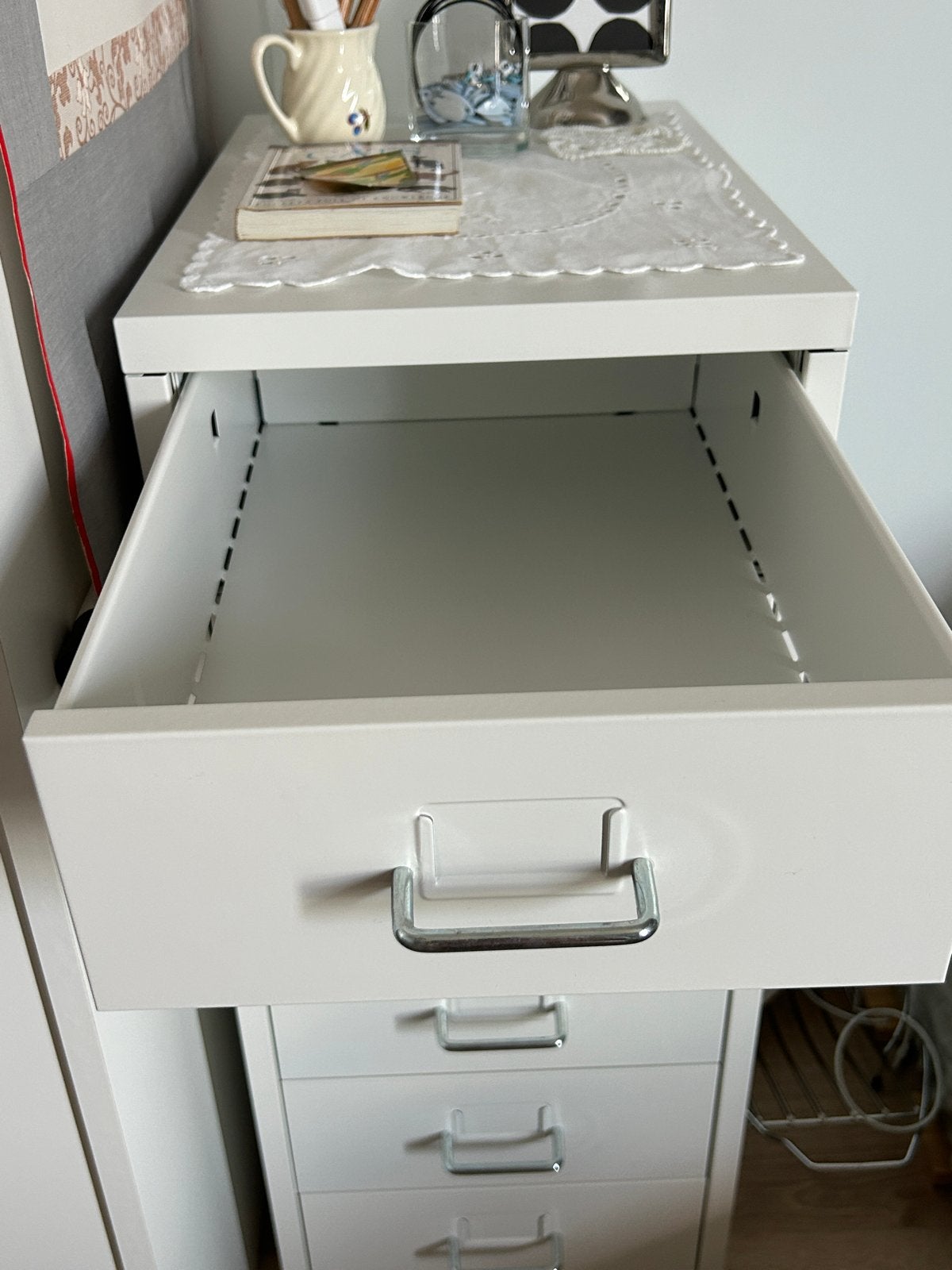 IKEA HELMER ladeblok met 6 lades - Wit, Ophalen, Minder dan 50 cm, Gebruikt, 5 laden of meer
