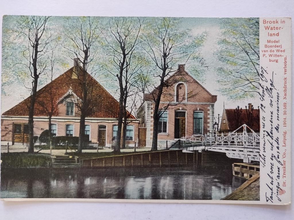 X562 Broek in Waterland 1907, Ophalen of Verzenden, Voor 1920, Noord-Holland