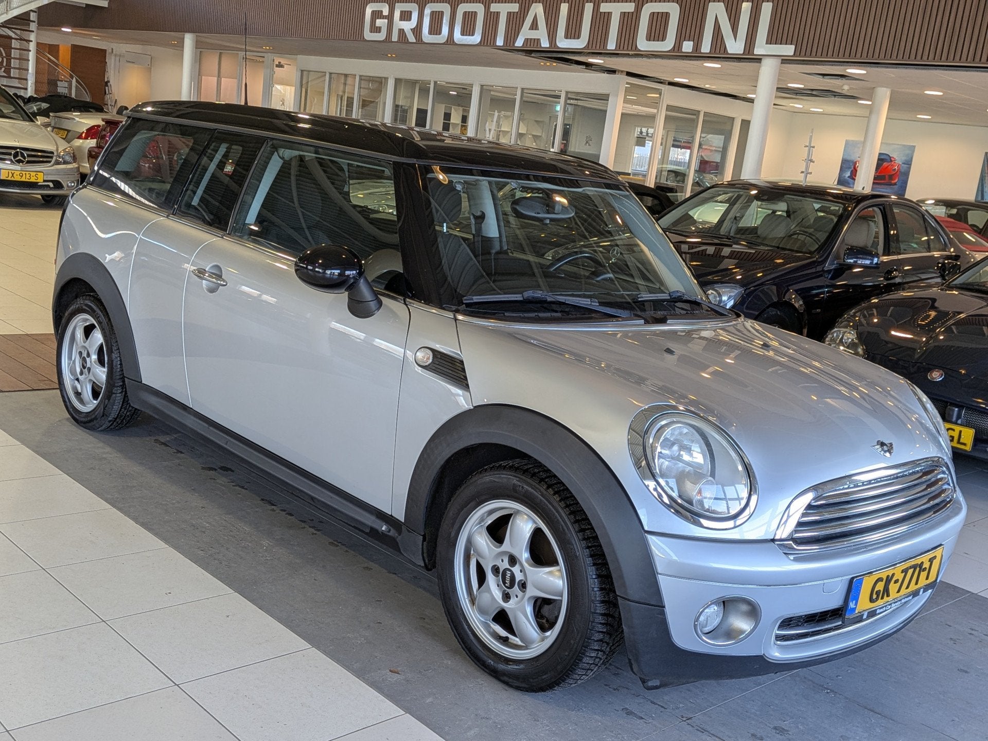 MINI Clubman 1.6 Cooper Airco, Stuurbekrachtiging (bj 2008), Auto's, Voorwielaandrijving, Stof, Gebruikt, 4 cilinders