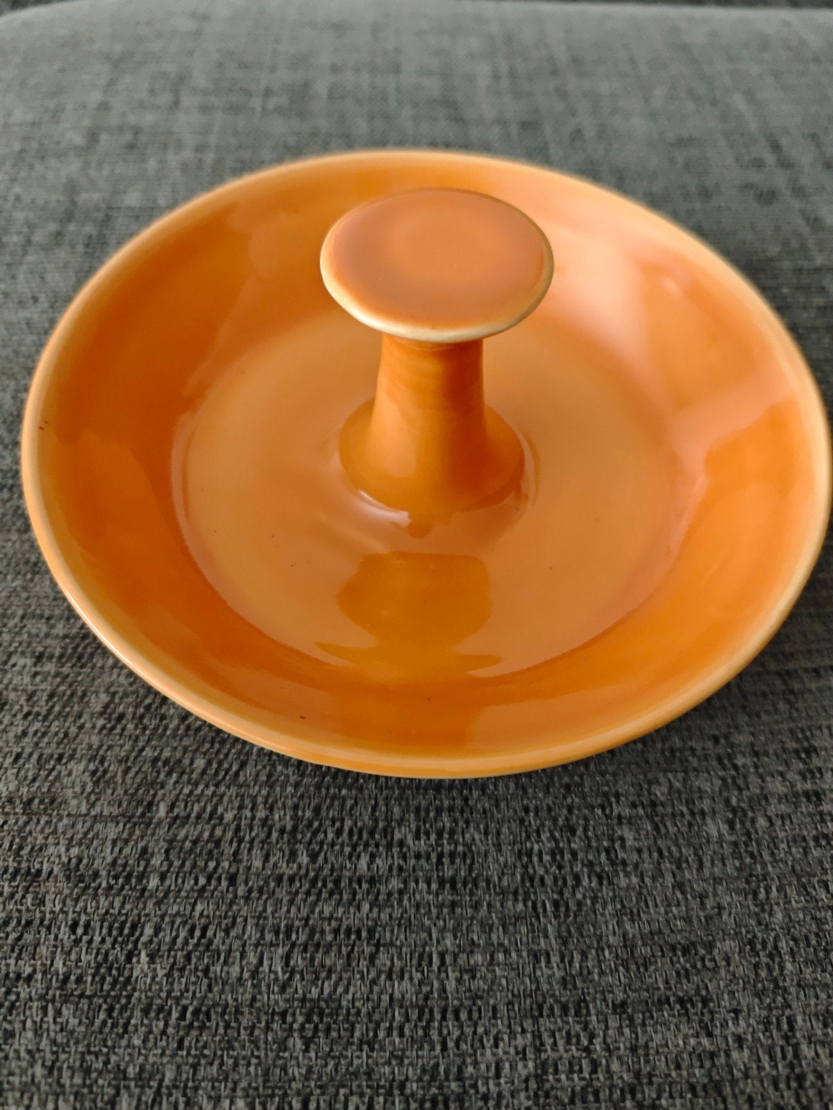 Vintage Boch Frères Keramis ringhouder, oranje, Ophalen of Verzenden