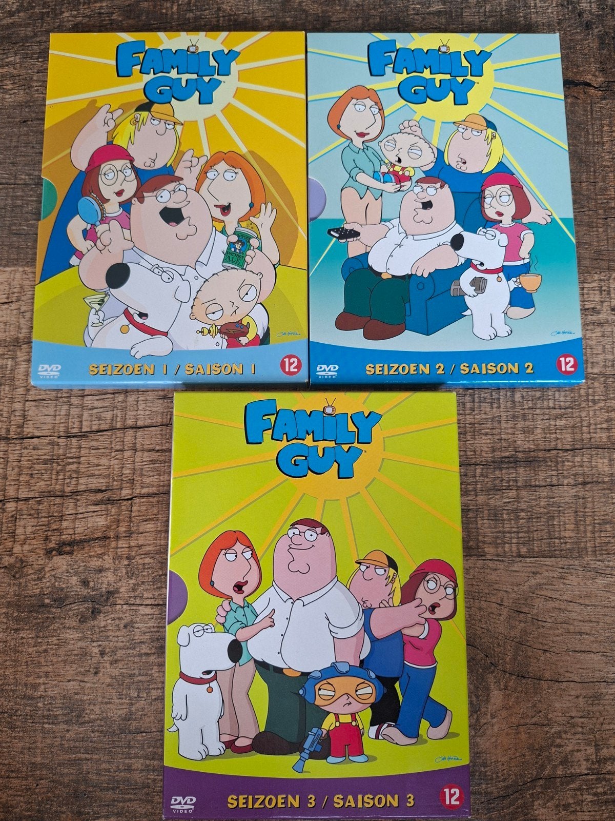 Family Guy Seizoen 1, 2 en 3 DVD Boxset, Cd's en Dvd's, Gebruikt, Seizoen 1, Ophalen of Verzenden, Komedie