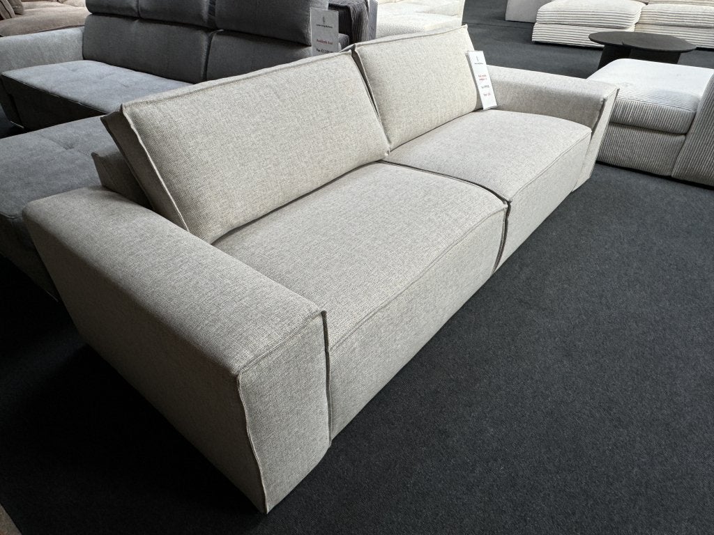 !!ACTIE!! Mack 3 zits bank recycled zandgrijs NIEUW, Niet ingevuld, Niet ingevuld, 75 tot 100 cm, Rechte bank
