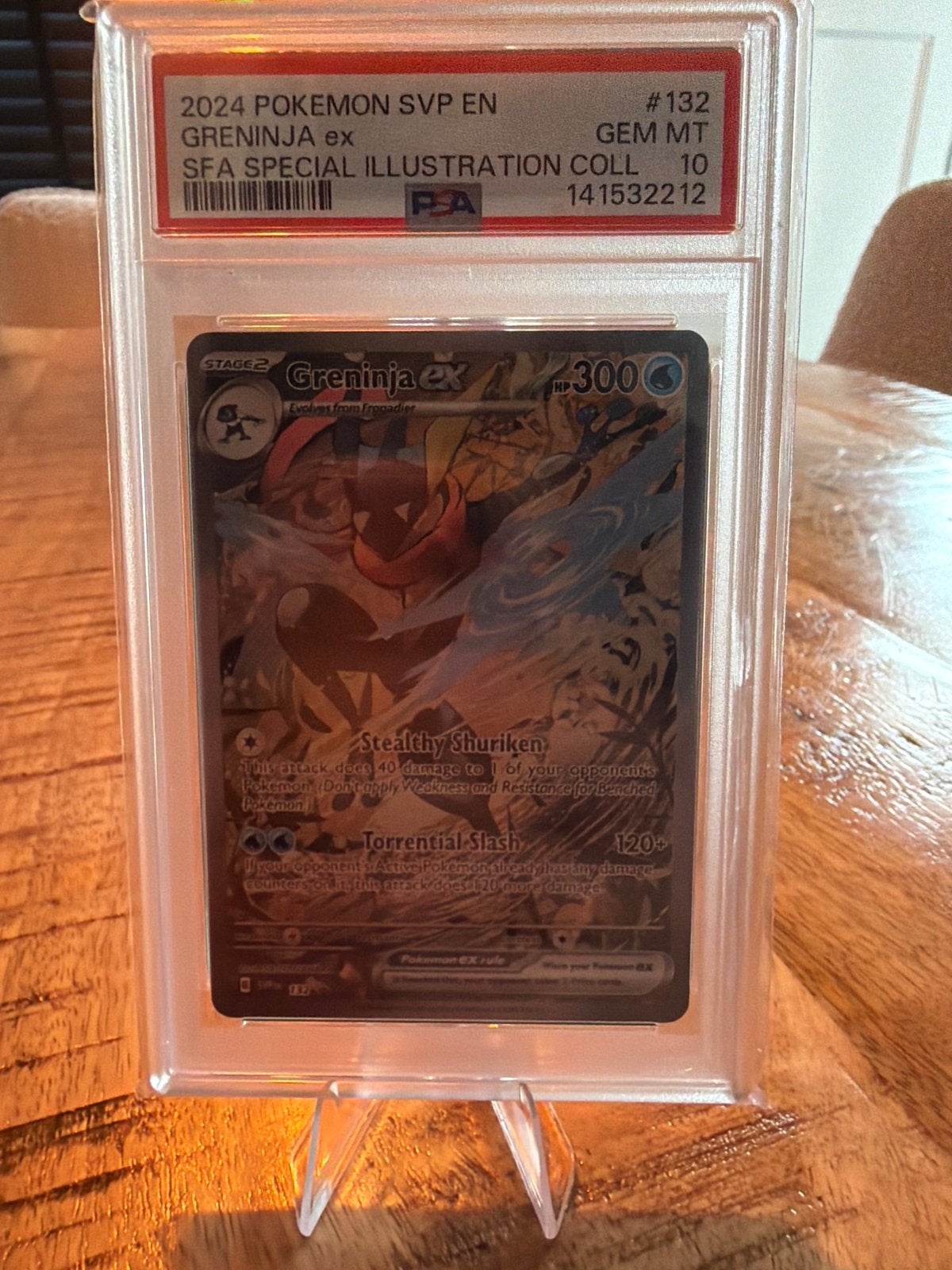 PSA 10 Greninja ex #132 SFA Special Illustration Coll, Ophalen of Verzenden, Zo goed als nieuw, Losse kaart