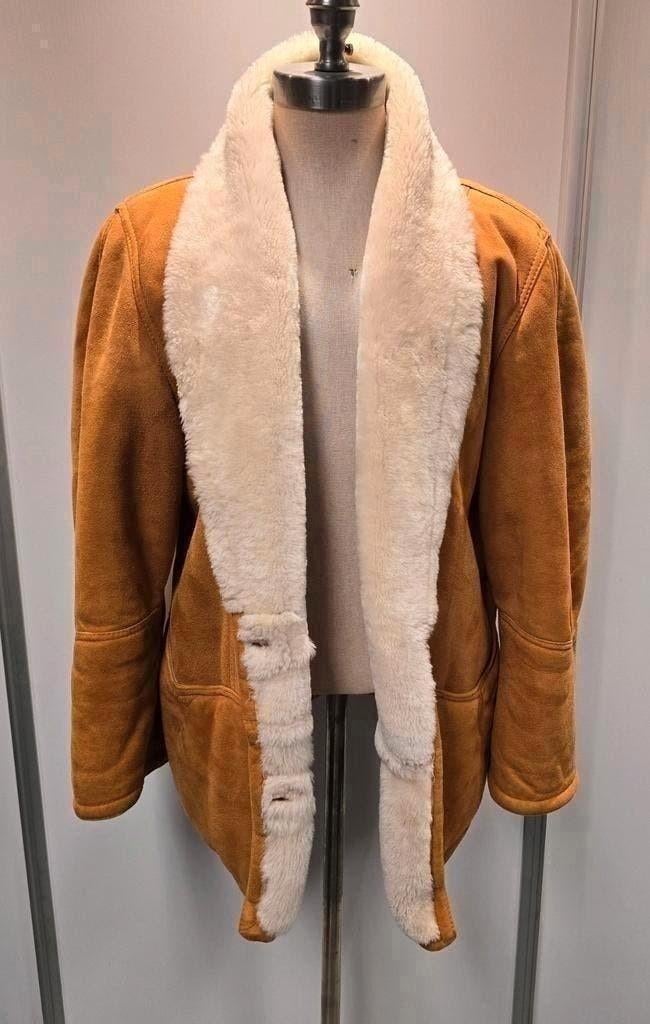 Lammy coat parka - dames maat L - lamsleer lamsvacht, Ophalen of Verzenden, Zo goed als nieuw, Maat 42/44 (L), Bruin