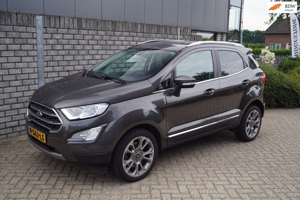 Ford EcoSport 1.0 EcoBoost Titanium Autom Half Leder Stoel/S, Auto's, Ford, 125 pk, Gebruikt, Ecosport, Leder en Stof