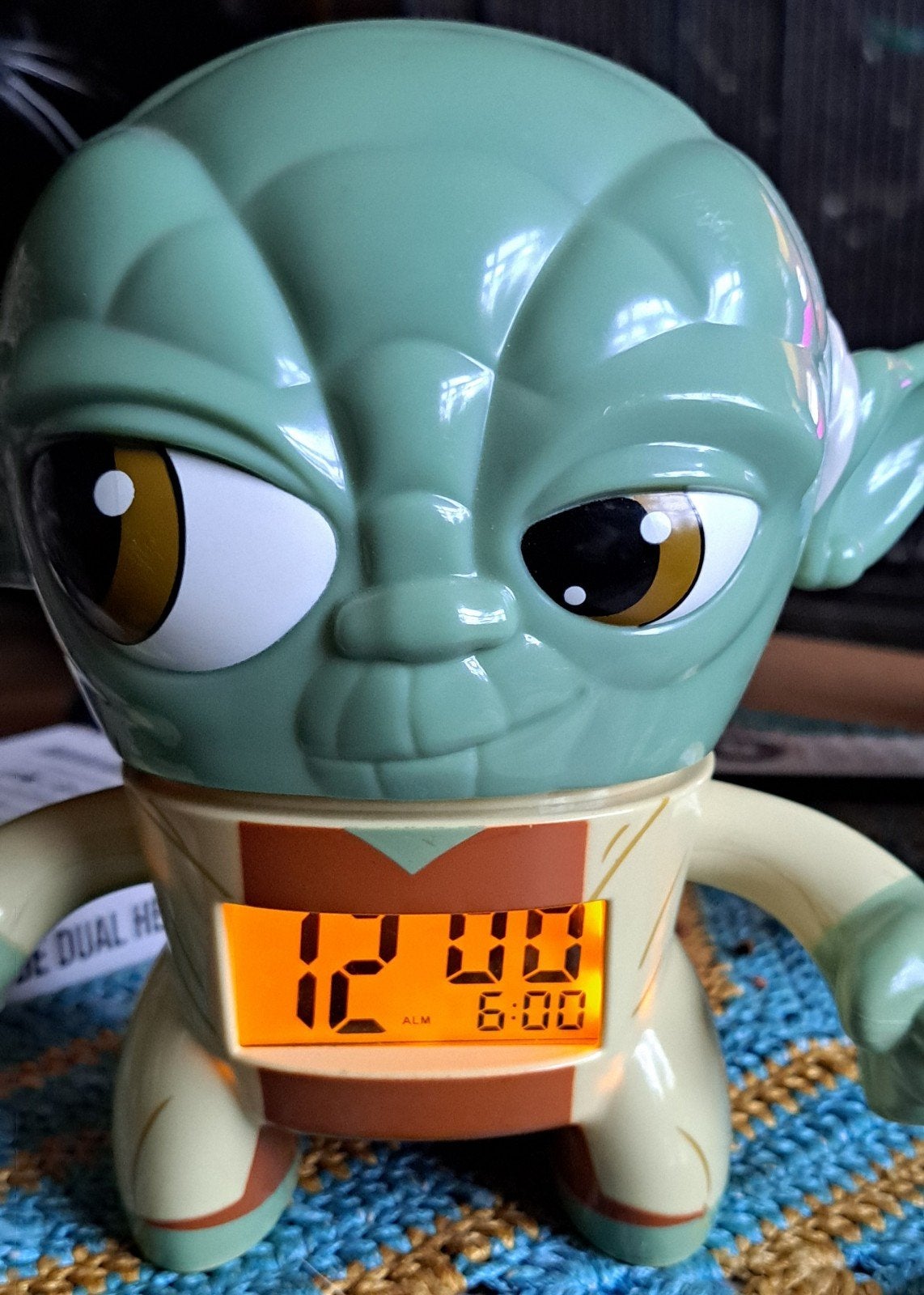Leuke Yoda wekker/klok - Star Wars fan must-have!, Gebruikt, Werkt op batterijen, Ophalen of Verzenden, Groen