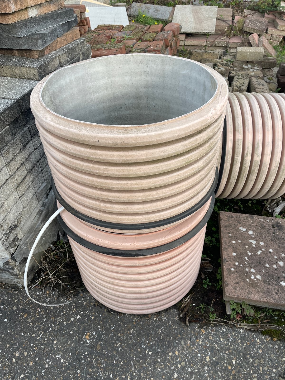 Kunststof ringen Ø 63 cm, hoogte 40-70 cm, Tuin en Terras, Ophalen of Verzenden, Gebruikt