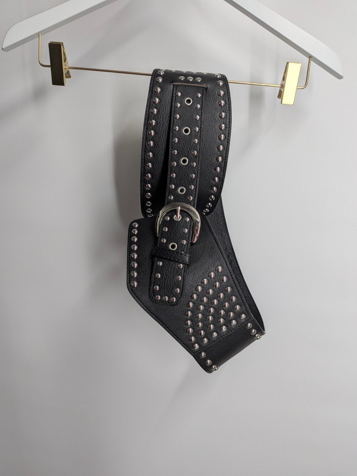 Zwarte Western Look Riem met Studs - 80cm nieuw, 80 tot 90 cm, 3 tot 5 cm, Zwart, Heupriem