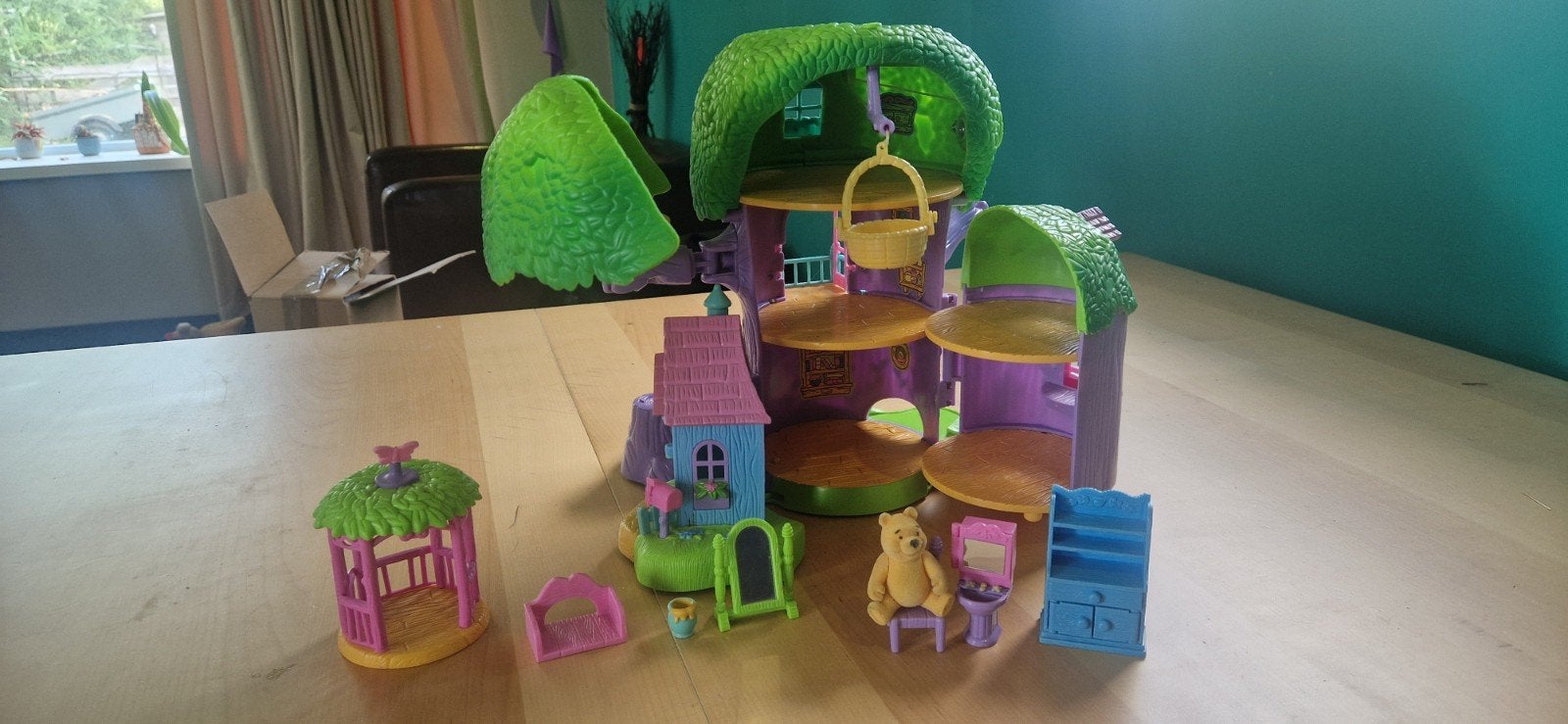 Vintage Winnie the Pooh Boomhuis Speelset Mattel 1999 (Inclu, Ophalen of Verzenden, Gebruikt