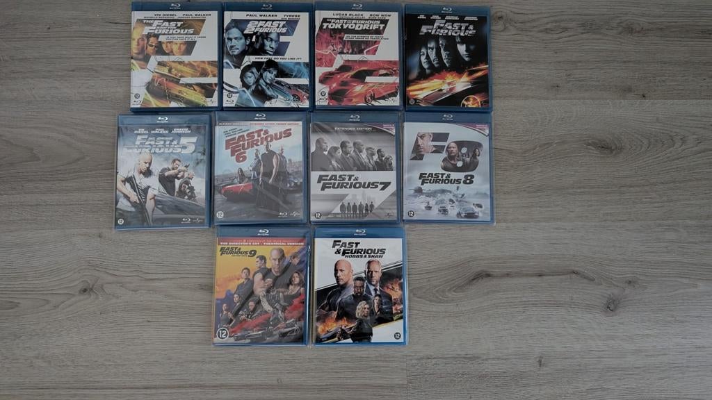 Fast & Furious Blu-ray Collectie (Deel 1-8, 9, Hobbs & Shaw), Boxset, Ophalen of Verzenden, Zo goed als nieuw, Science Fiction