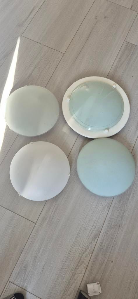 IKEA plafondlampen - set van 4, Ophalen, Gebruikt, Glas, Modern, functioneel