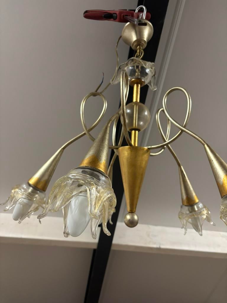 Te koop mooie hanglamp kristallen kappen als nieuw, Ophalen, Zo goed als nieuw