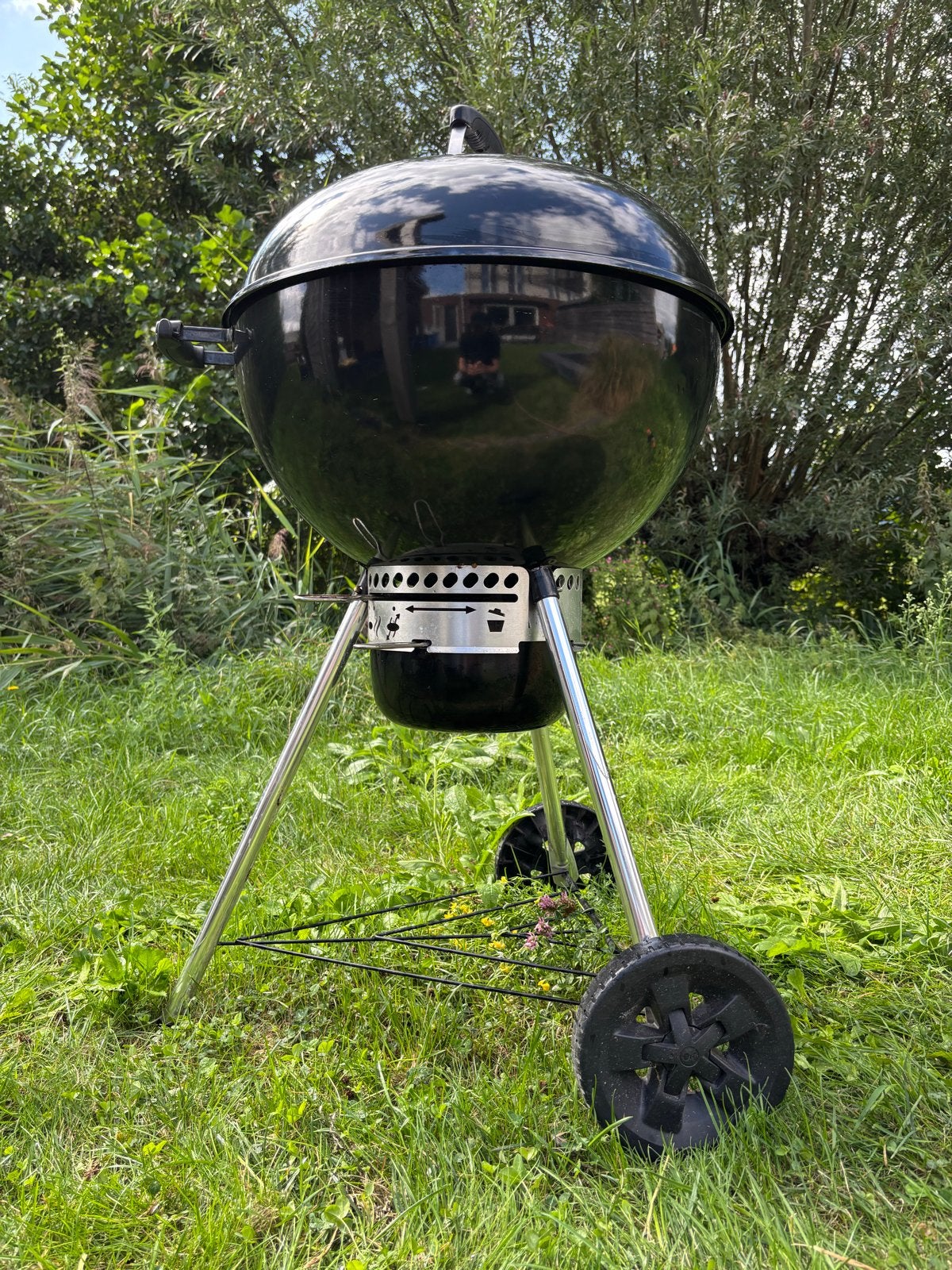 Weber Original Kettle BBQ met as opvangbak - Zwart - 57 cm, Ophalen, Zo goed als nieuw, Met accessoires