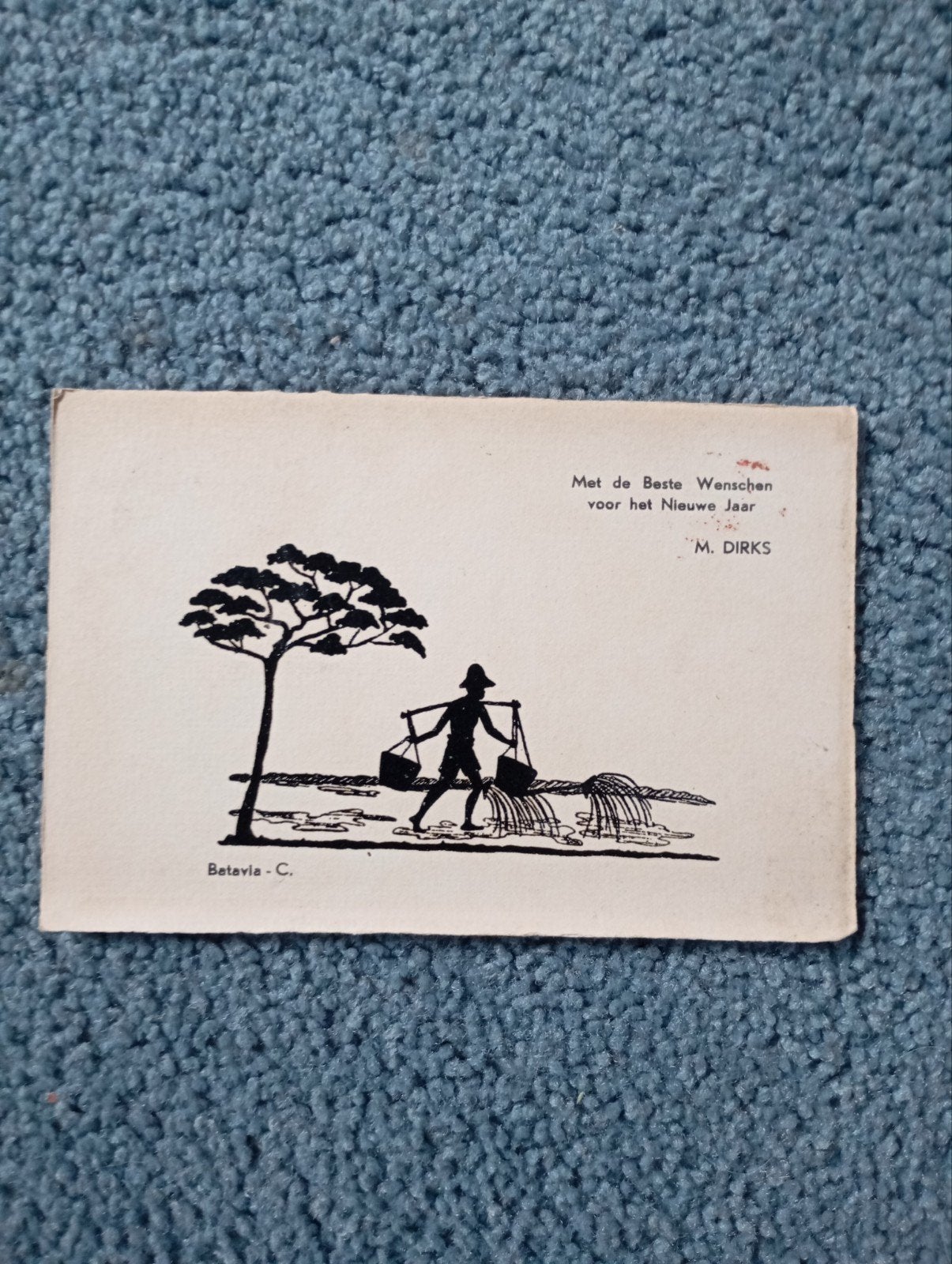 Vintage Batavia-C Kaart Inkt patroon 1950+, Ophalen of Verzenden