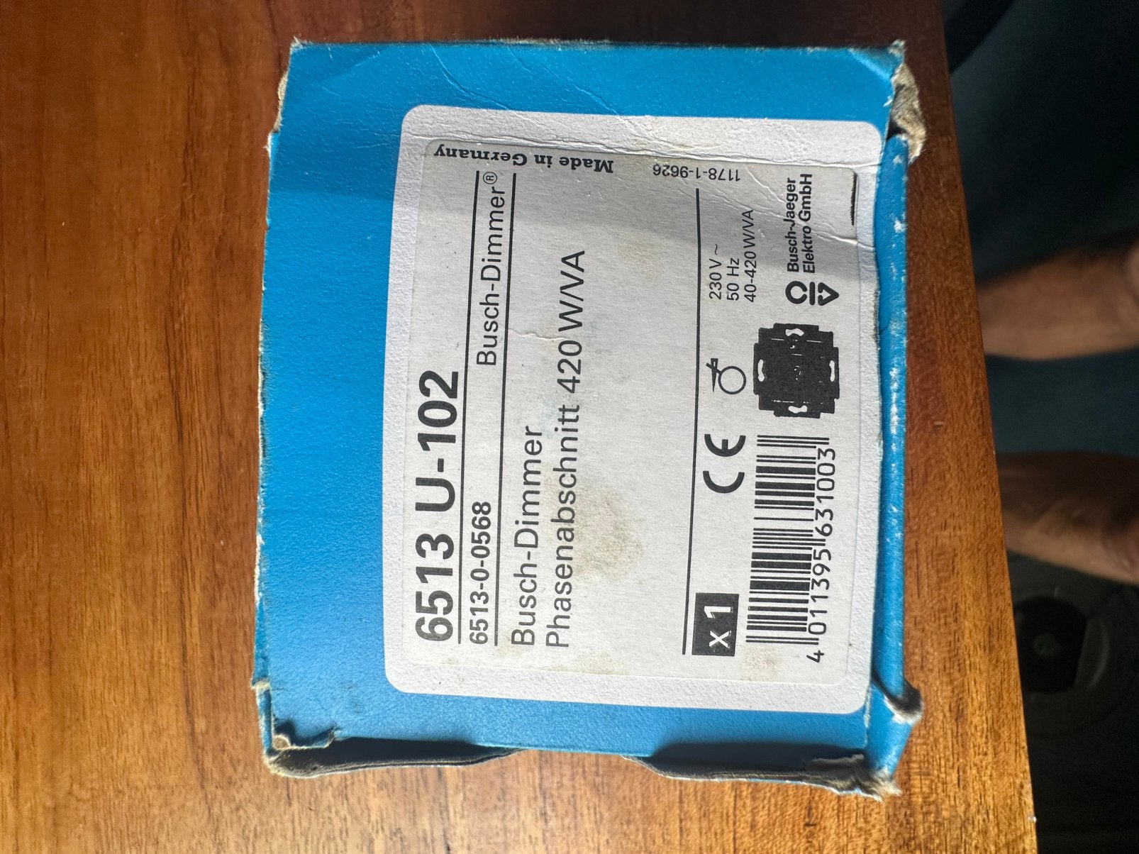 1 x Dimmer busch jaeger, Doe-het-zelf en Verbouw, Elektra en Kabels, Ophalen of Verzenden, Zo goed als nieuw, Busch-Jaeger, Dimmer