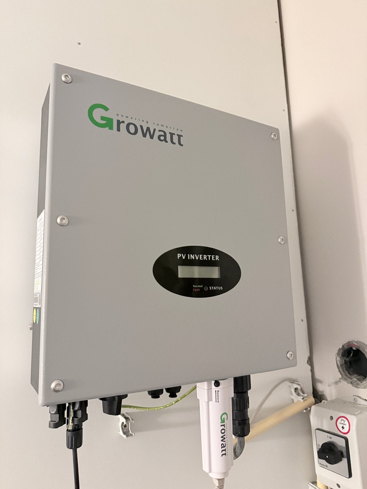 Growatt 2500MTL-S string omvormer + Ethernet datalogger, Ophalen of Verzenden, Gebruikt, Overige typen