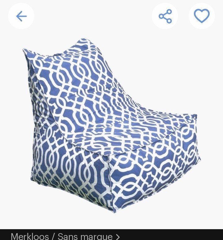 Zitzak binnen/buiten., Ophalen, Gebruikt, Blauw, Zitzakstoel