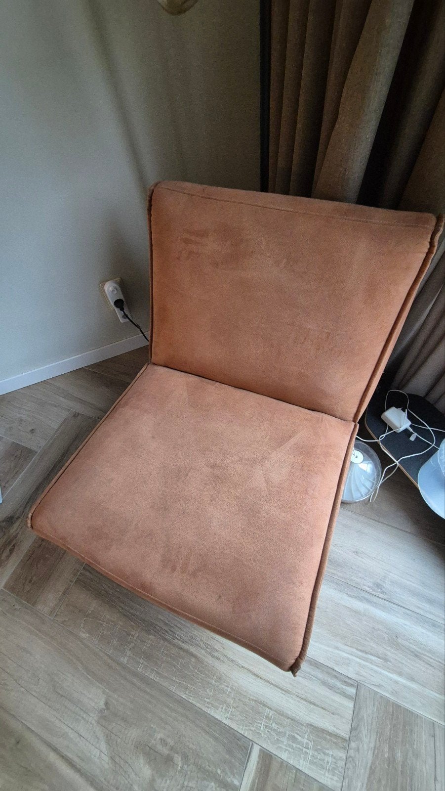 Troubadour Fauteuil in Cognac Kleur, Ophalen, Gebruikt, 75 tot 100 cm, 75 tot 100 cm