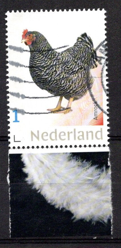 gestempelde zegel. Persoonlijke: uit velletje van 3, Ophalen of Verzenden, Na 1940, Gestempeld