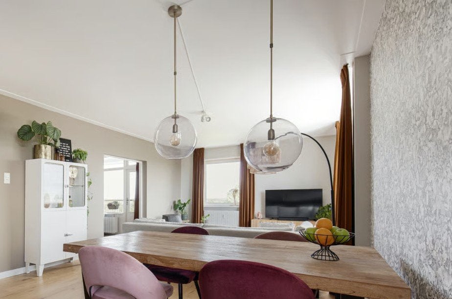 Karwei hanglamp Finn 2x, Ophalen, Zo goed als nieuw, Glas