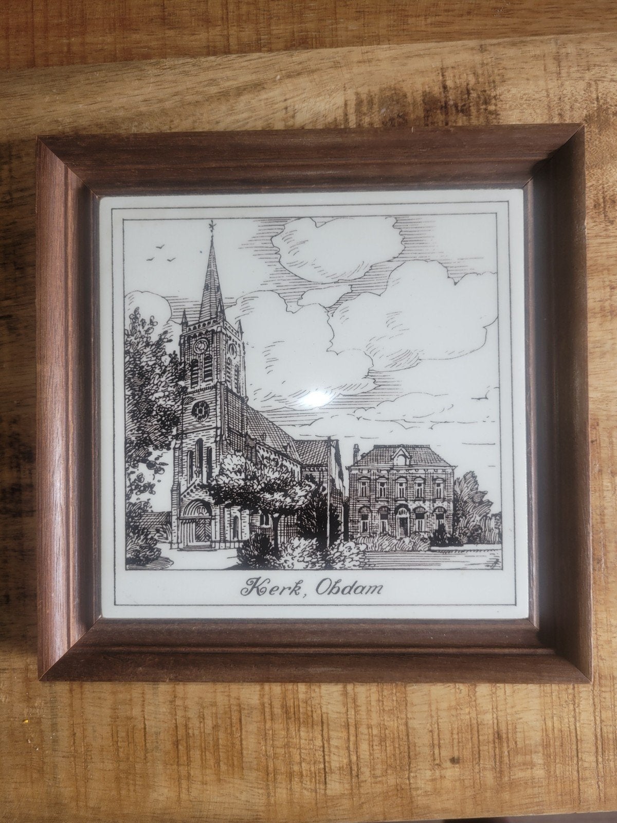Tegeltableau Kerk Obdam - Plaatbakkerij Schoonhoven, Ophalen of Verzenden
