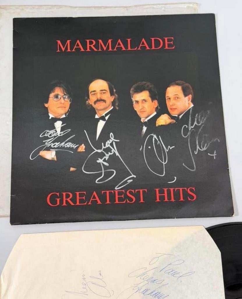 Marmalade Greatest Hits vinyl LP FULLY SIGNED UK 1960s 1980s, Ophalen of Verzenden, Zo goed als nieuw, H, H