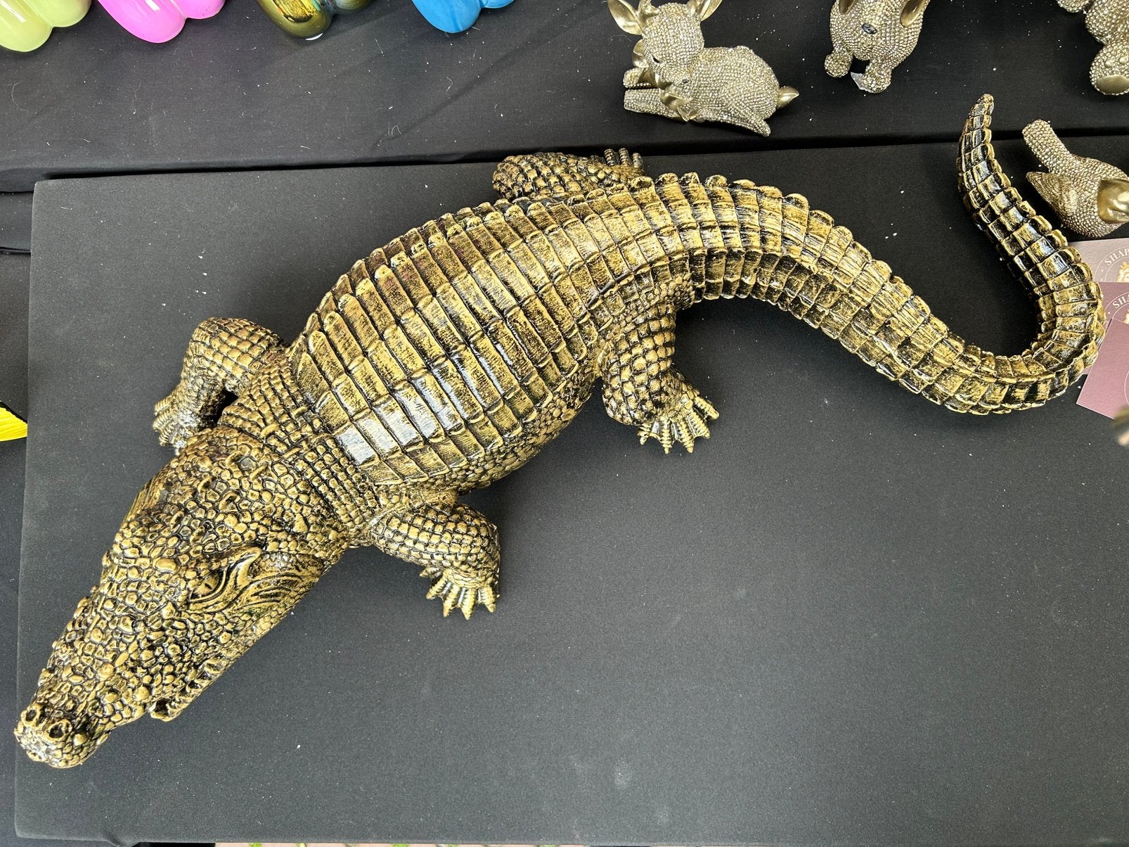 Krokodil goud - decoratie - Shabella-deco, Shabella, Nieuw, Ophalen of Verzenden, Goud