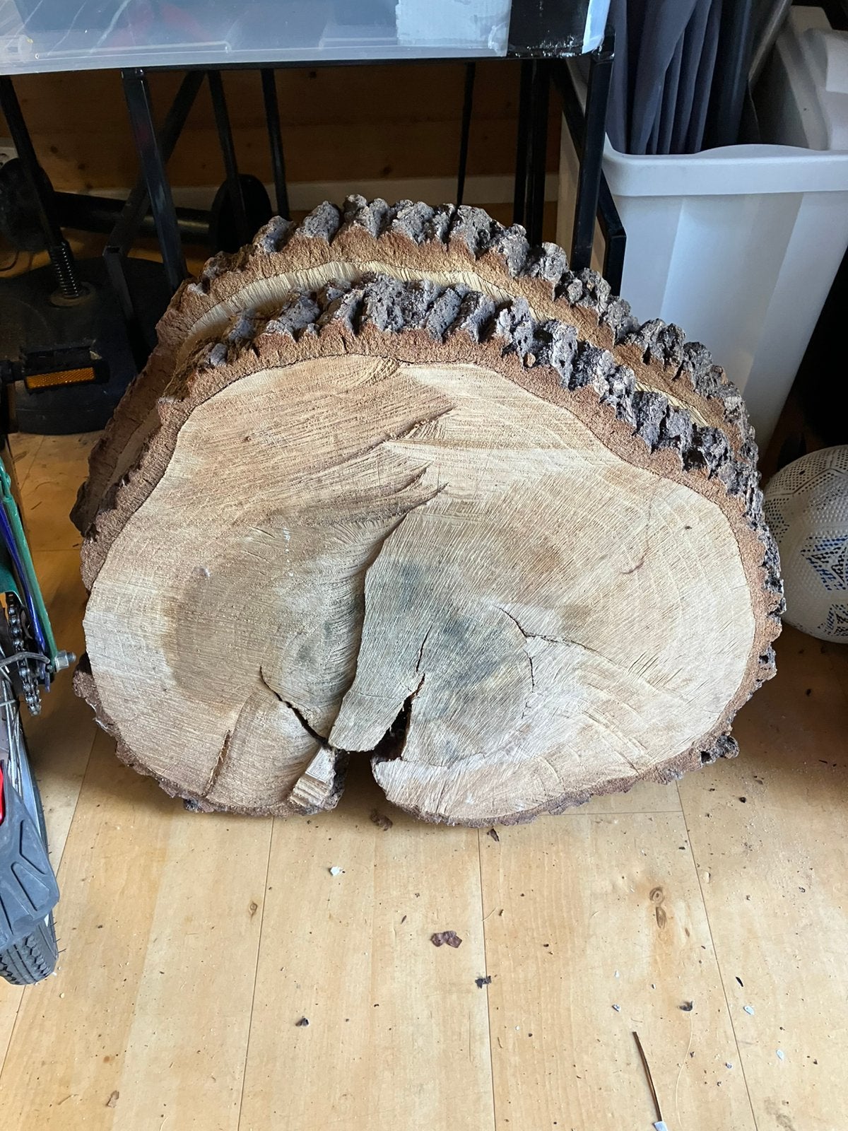 Eiken boomschijven eiken plakken per stuk, Ophalen, Eiken, Zo goed als nieuw, Plank