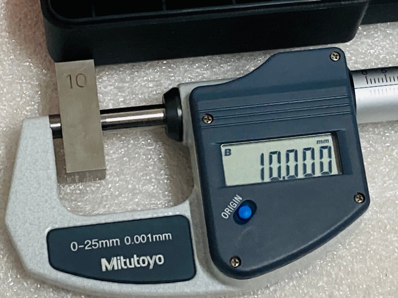 Digitale micrometer Mitutoyo 0-25x0.001 mm draaibank, Ophalen of Verzenden, Zo goed als nieuw