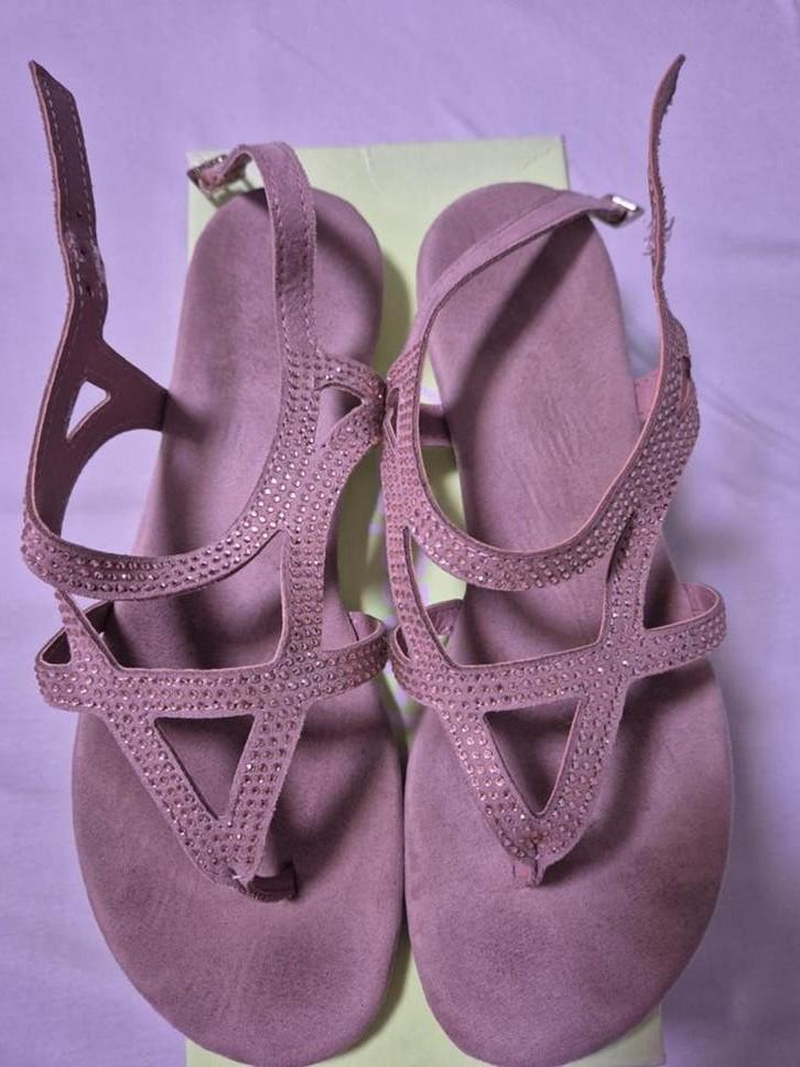 Sandalen dames maat 39 zgan, Zwart, Zo goed als nieuw, Sandalen of Muiltjes, Ophalen of Verzenden