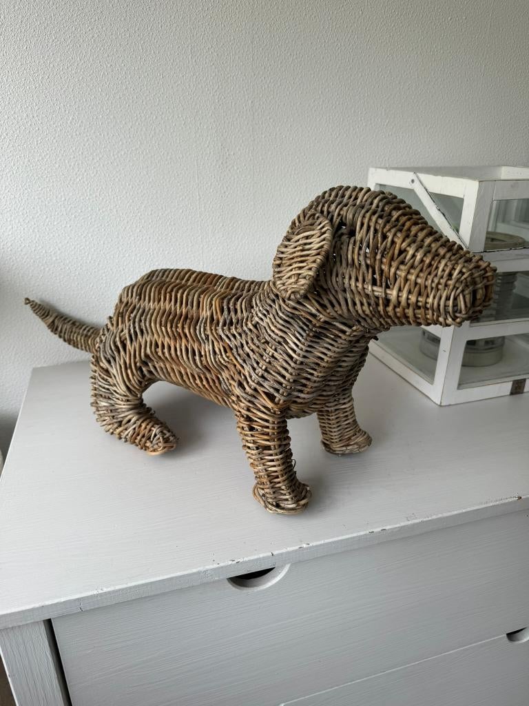 ZGAN > Riviera Maison Dachshund / 68x29x23 cm, Overige materialen, Verzenden, Overige stijlen, Zo goed als nieuw