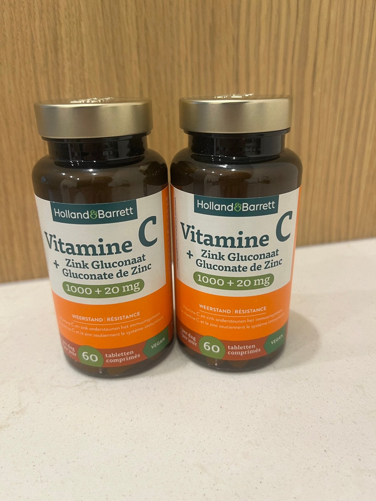 Holland & Barrett Vitamine C + Zink (1000 mg + 20 mg) - 2 po, Ophalen of Verzenden, Nieuw, Overige typen