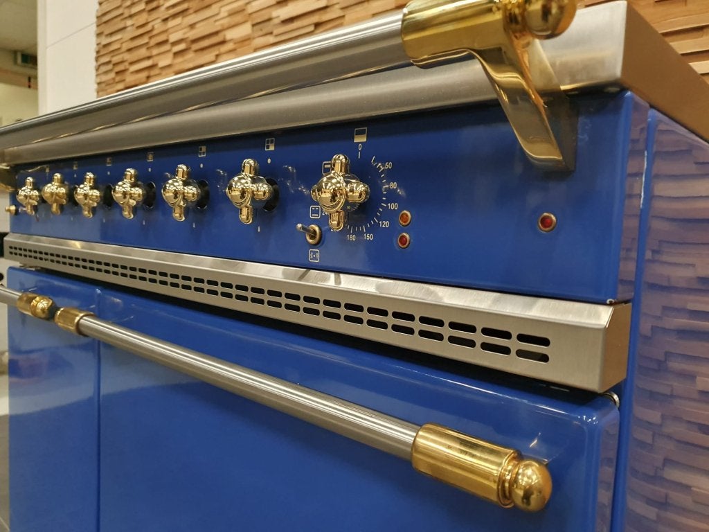 Lacanche Fornuis 100cm konings blauw & messing 2 ovens, Witgoed en Apparatuur, Fornuizen, Niet ingevuld, 60 cm of meer, Niet ingevuld