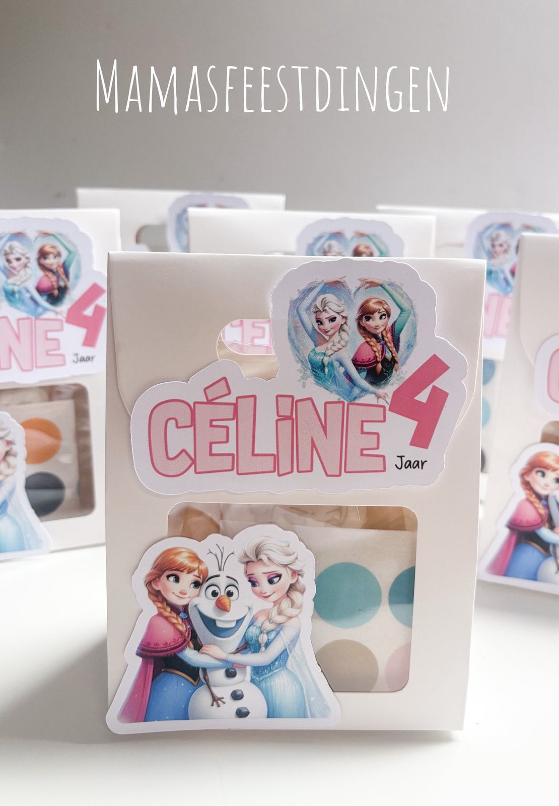 Traktatie cookie box  verf je koekjes FROZEN, Ophalen of Verzenden, Zo goed als nieuw, Feestartikel, Verjaardag