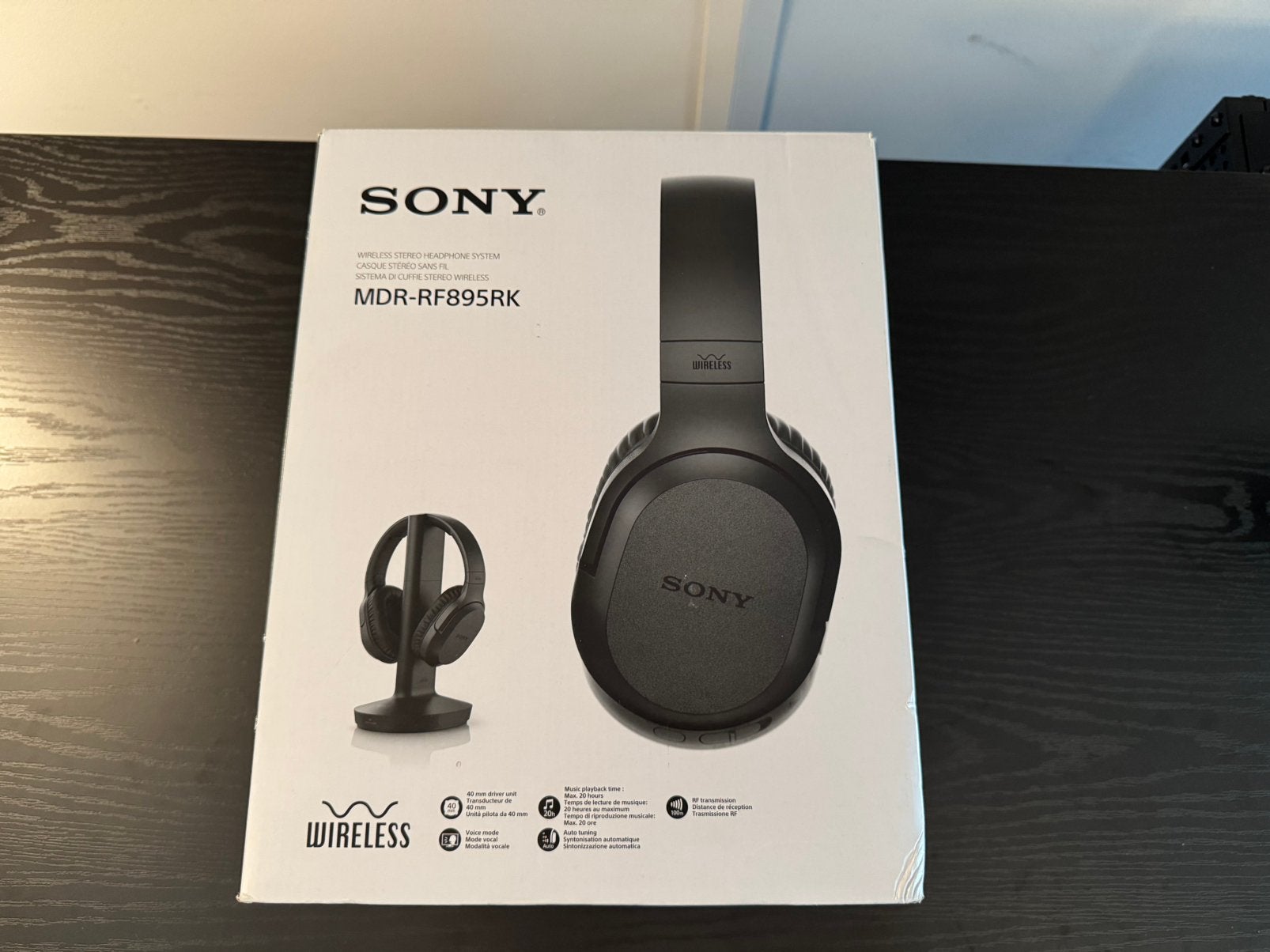 Sony MDR-RF895RK Draadloze Koptelefoon - Inclusief doos, Ophalen of Verzenden, Zo goed als nieuw, Sony, Bluetooth