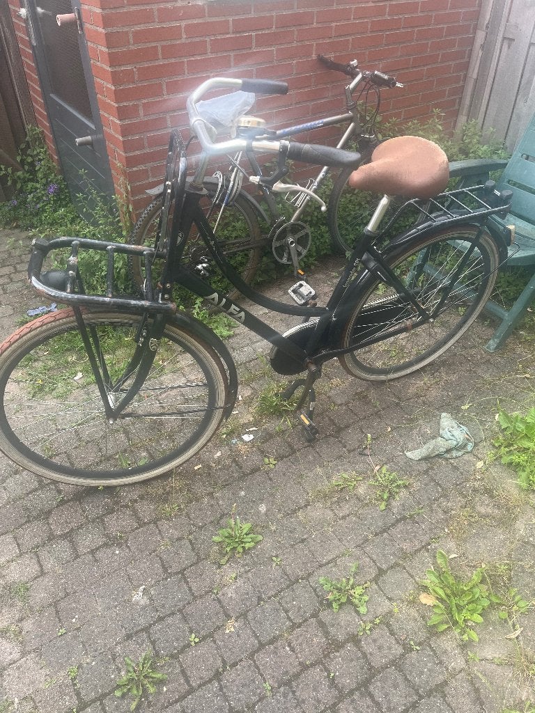 Zwarte dames fiets, Ophalen, Gebruikt, Overige merken