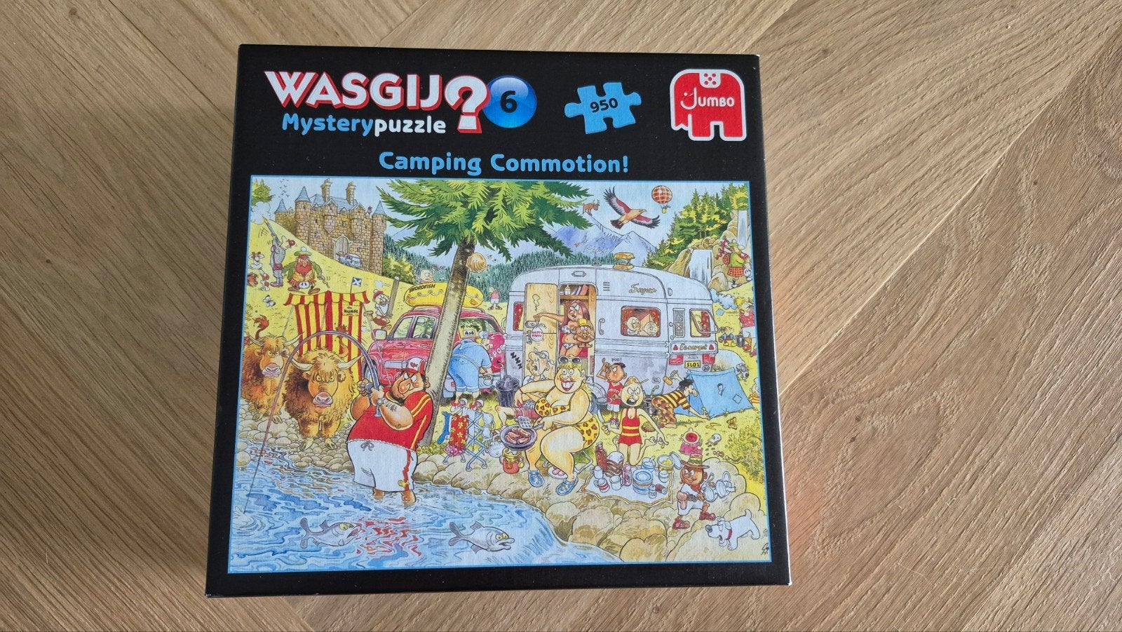 WasGij Camping Commotion 950 stukjes, Ophalen of Verzenden, 500 t/m 1500 stukjes, Zo goed als nieuw