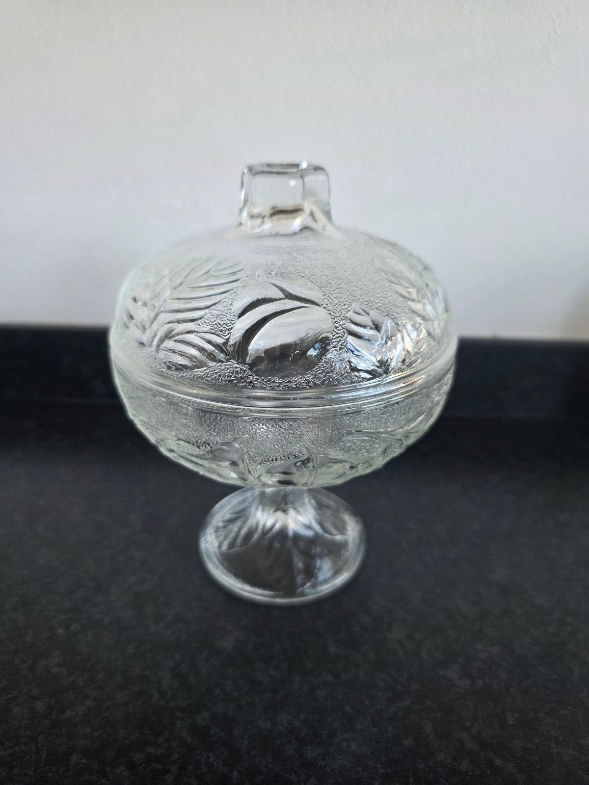 jaren 50/60 vintage antiek Bonbon schaal Fidenza glas, Ophalen of Verzenden