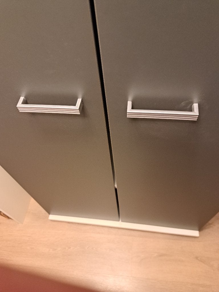 2 deurs Garderobekast wit - fronten grijs, Ophalen, Met deur(en), Gebruikt, 50 tot 100 cm