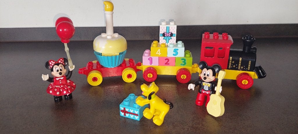 Duplo Minnies verjaardagtrein, Ophalen of Verzenden, Gebruikt, Compleet, Duplo