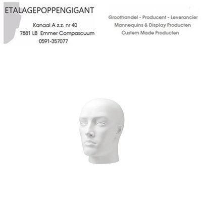 Presentatie Hoofd Mannelijk Model Nieuw Etalagepoppengigant, Ophalen of Verzenden, Nieuw, One size fits all, ETALAGEPOPPENGIGANT.NL