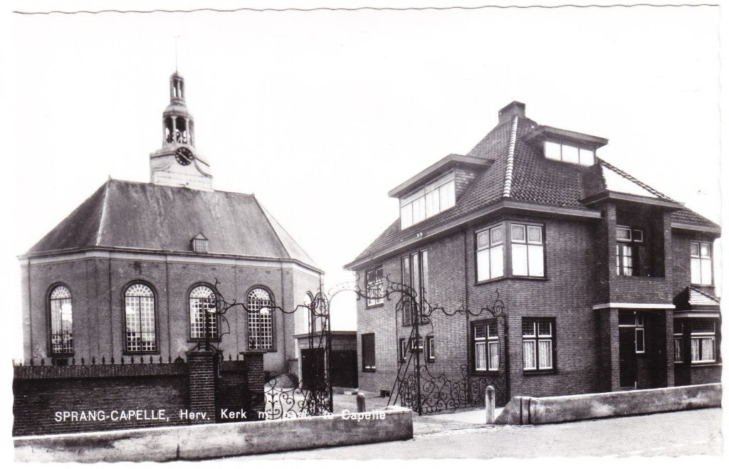 Sprang-Capelle - Herv. Kerk met pastorie te Capelle, Verzamelen, Verzenden, 1960 tot 1980, Ongelopen, Noord-Brabant
