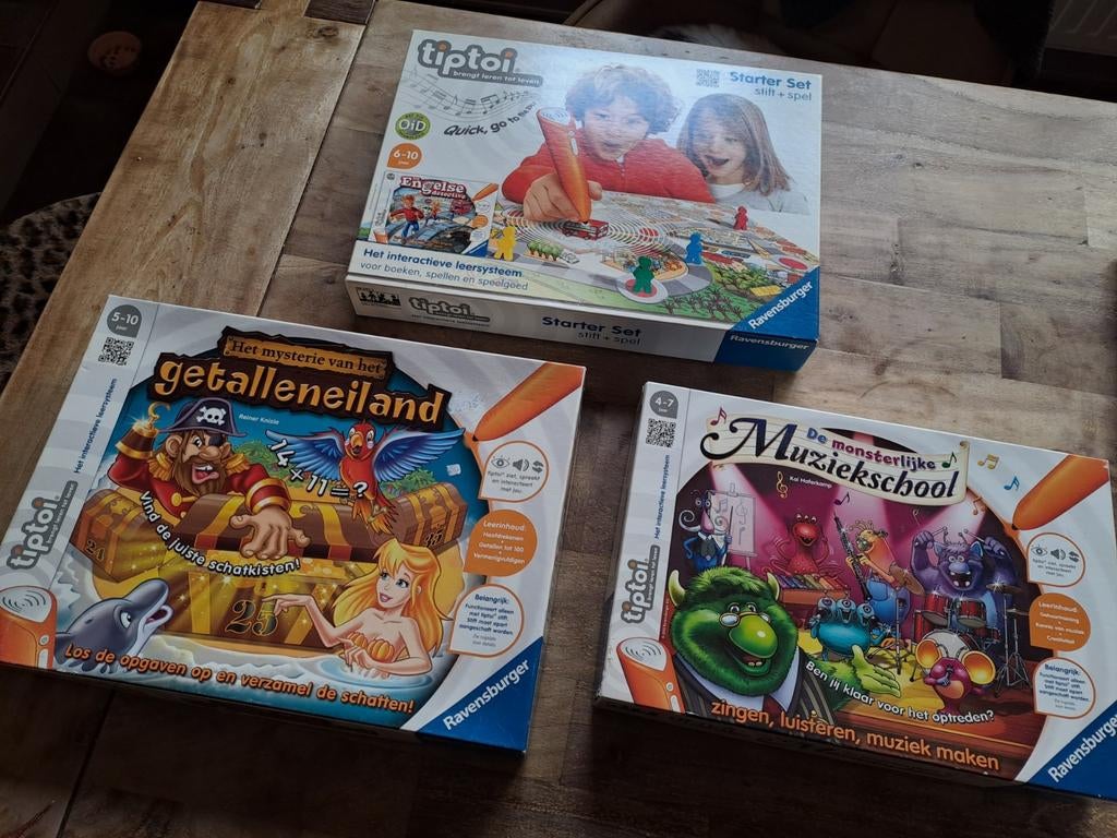 Tip Toi Starter Set, Getalleneiland & Muziekschool, Ophalen of Verzenden, Gebruikt, Taal en Lezen, Met geluid